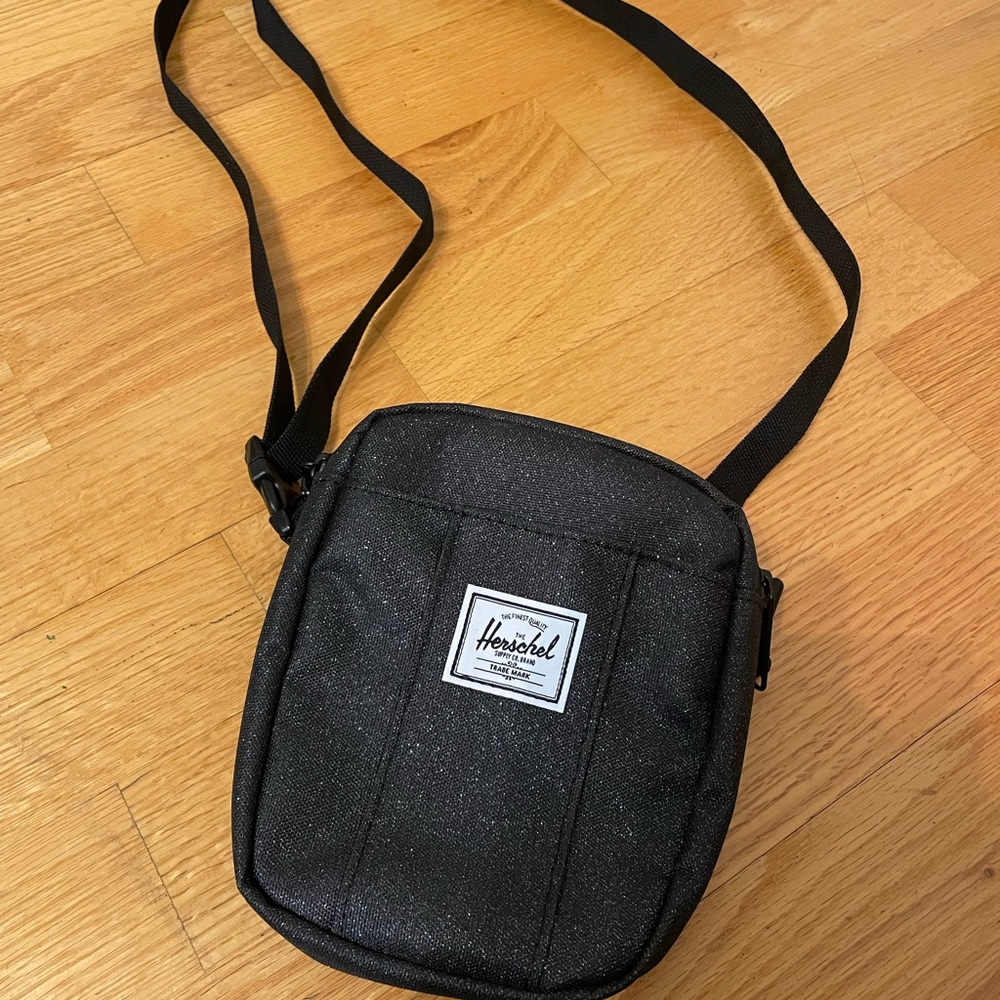 Black glitter Herschel crossbody